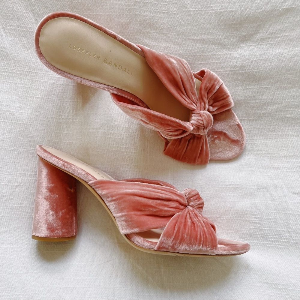 Loeffler Randall Pink Velvet Heels